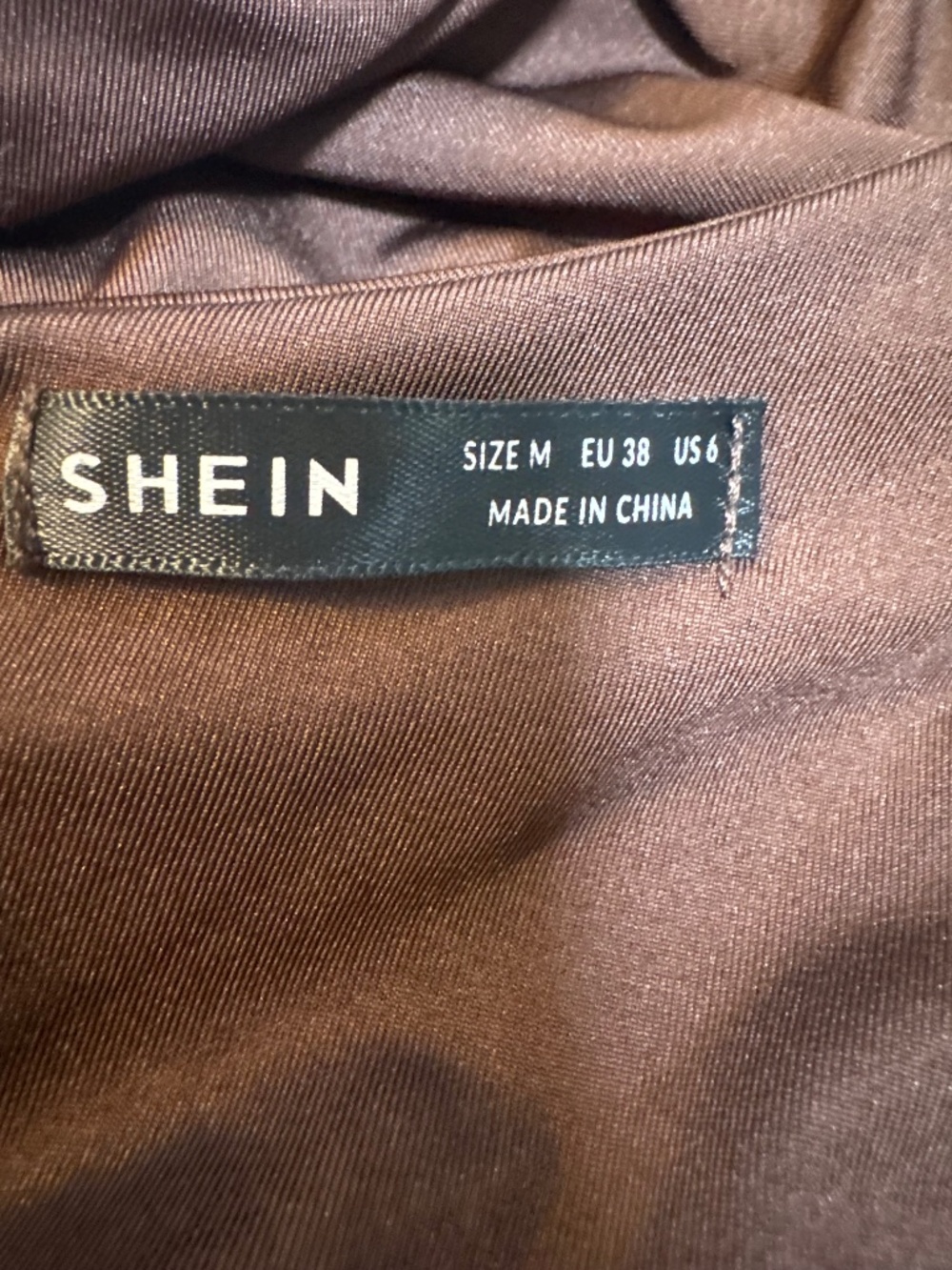 SHEIN Brown One Shoulder Bodycon Midi Dress - Picture 4 of 6